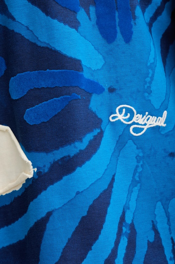 Desigual tricou din bumbac PANCHO bej 25WMTK01