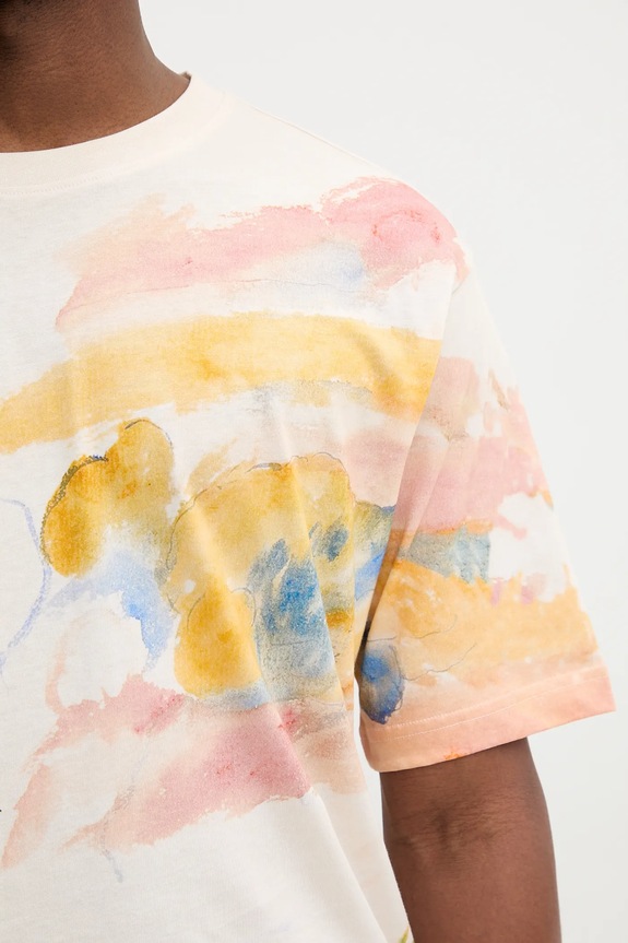 Desigual pamut póló HELSINKI 25WMTK15 bézs