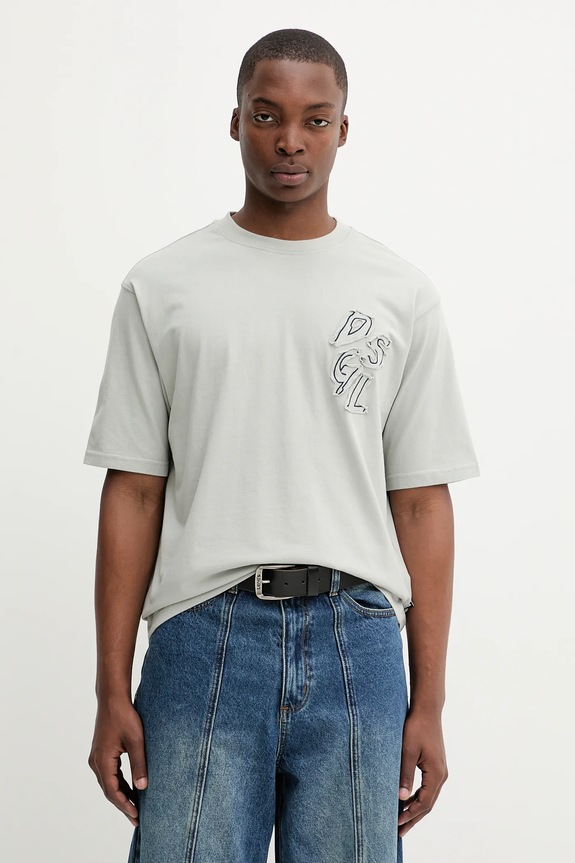 Desigual t-shirt bawełniany DERBY MICKEY wzorzyste szary 25WMTK24