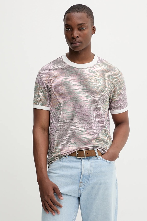 Desigual t-shirt ARENYS wzorzyste różowy 25WMTK30