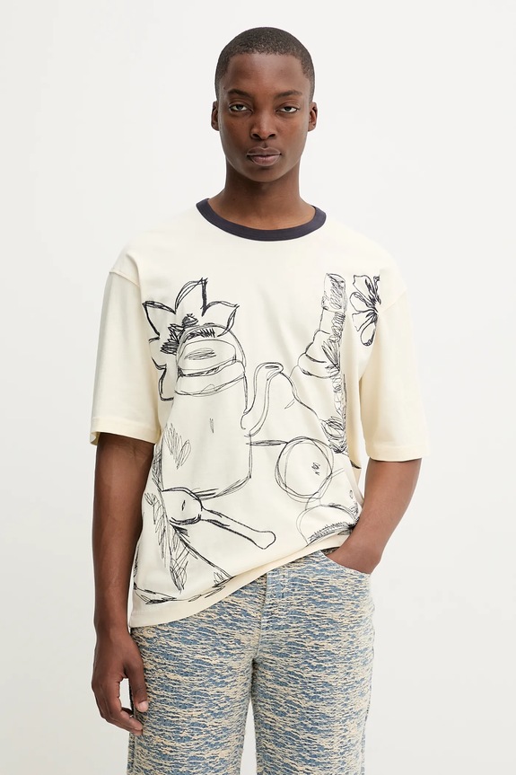 Футболка Desigual BODEGÓN relaxed бежевий 25WMTK31