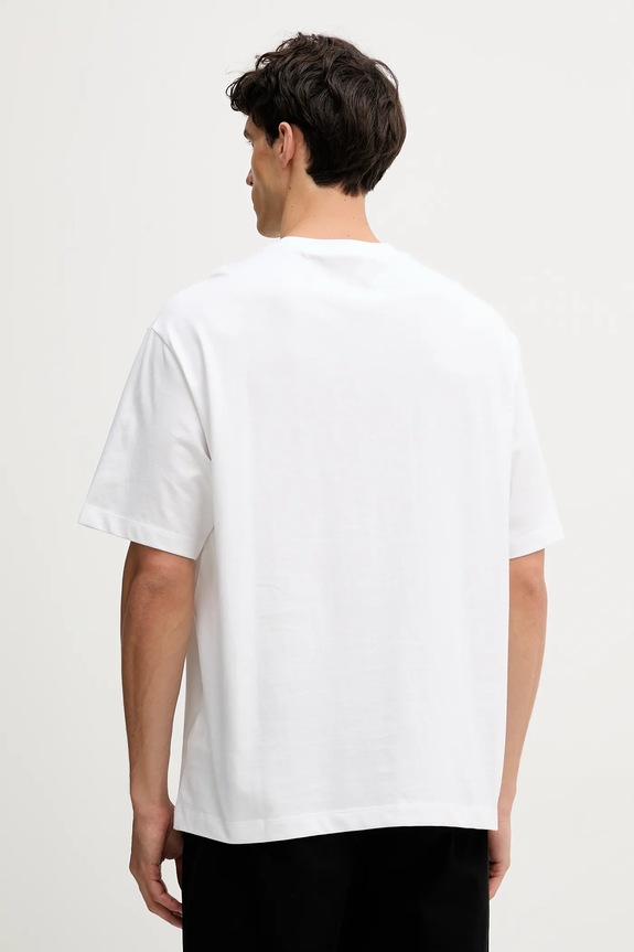 Ρούχα Βαμβακερό μπλουζάκι Calvin Klein Jeans LV04RD801G λευκό