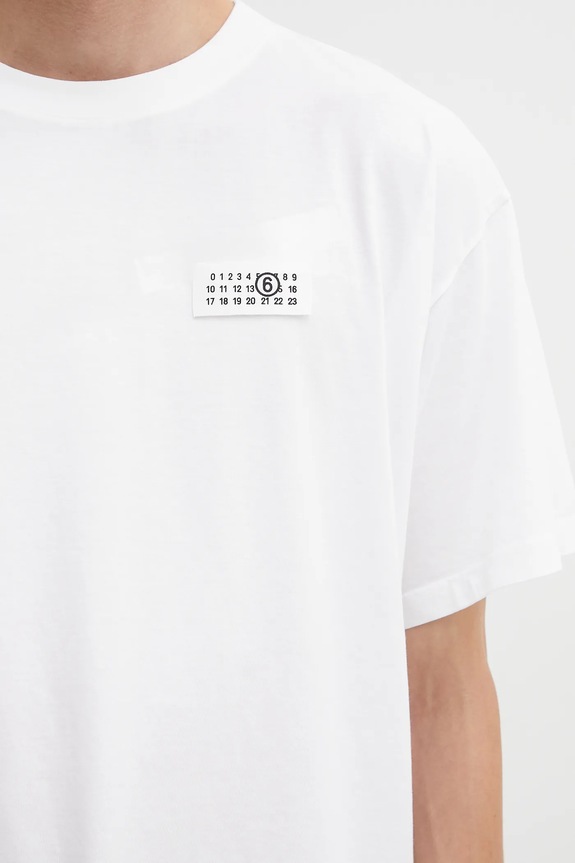 Βαμβακερό μπλουζάκι MM6 Maison Margiela λευκό SH2GC0030.M20048.100