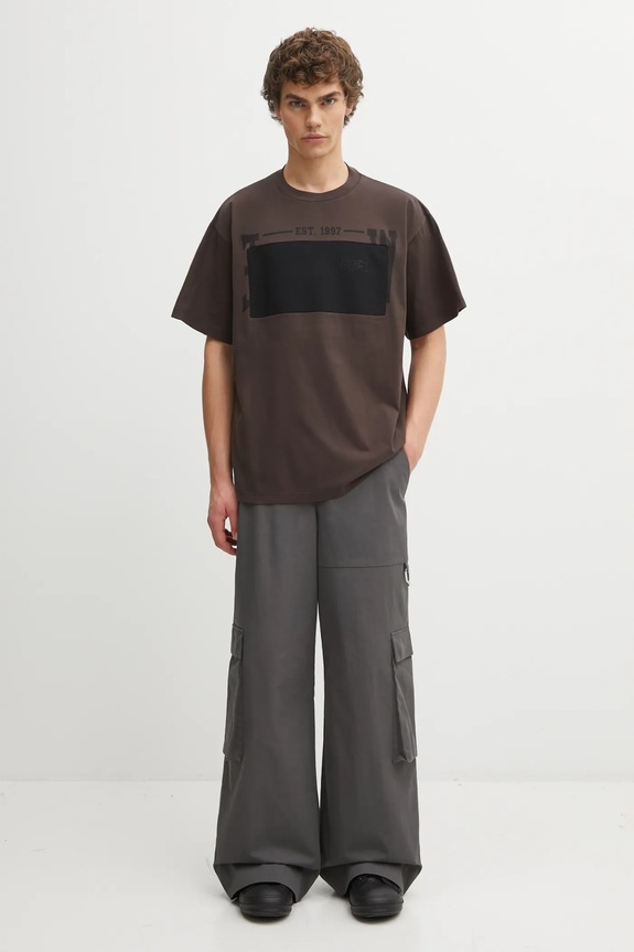 Βαμβακερό μπλουζάκι MM6 Maison Margiela SH0GC0053.M20050.143 καφέ