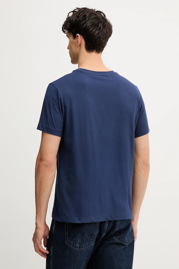 Bavlnené tričko Trussardi G0308000054N tmavomodrá AW25