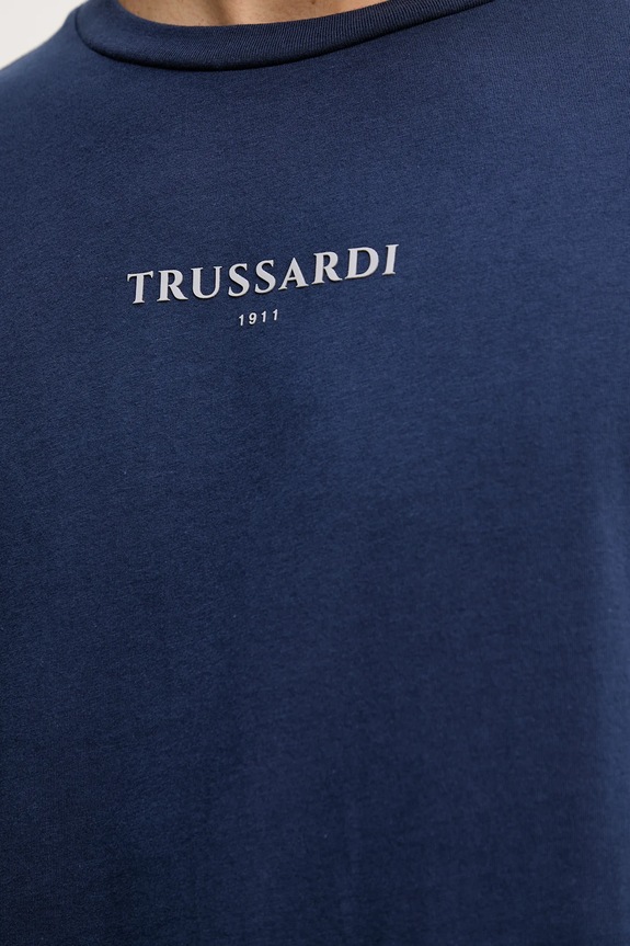Bavlnené tričko Trussardi tmavomodrá G0308000054N
