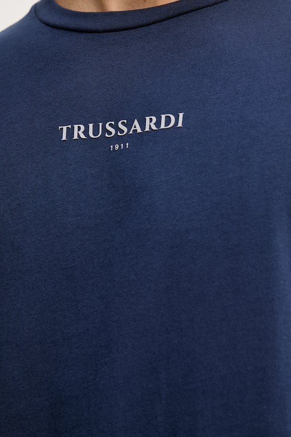 Bavlnené tričko Trussardi tmavomodrá G0308000054N