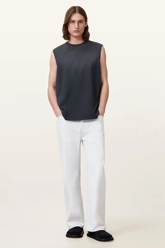 AllSaints t-shirt bez rękawów JONAH M022JC szary