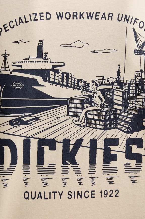 Bavlnené tričko Dickies DK0A87QJ béžová