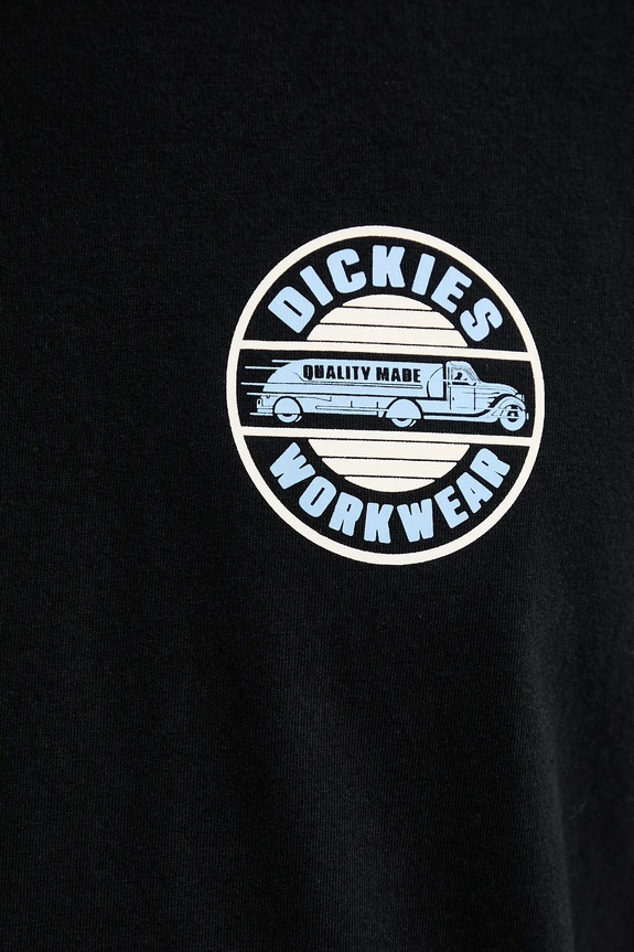 Βαμβακερό μπλουζάκι Dickies DK0A87QL μαύρο