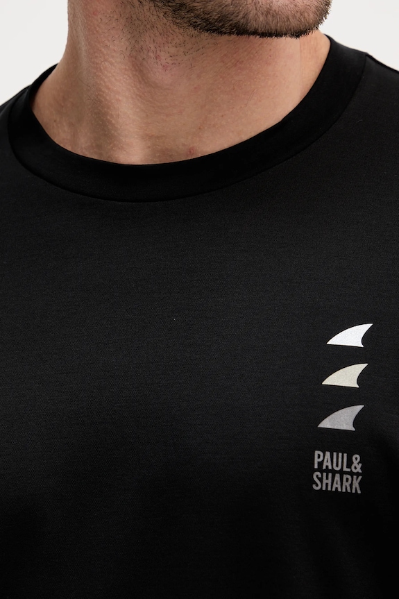 Paul&Shark pamut póló Knitwear 15311628 fekete