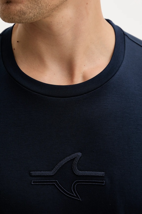 Bavlnené tričko Paul&Shark Knitwear 15311641 tmavomodrá