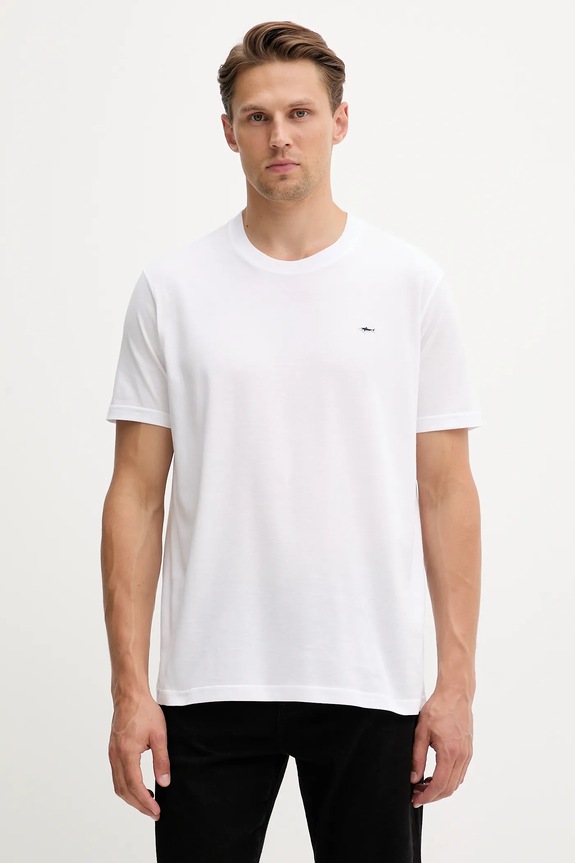 Paul&Shark tricou din bumbac Knitwear uni alb 99311005