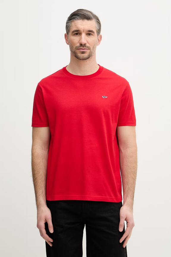 Βαμβακερό μπλουζάκι Paul&Shark Knitwear κόκκινο 99311005