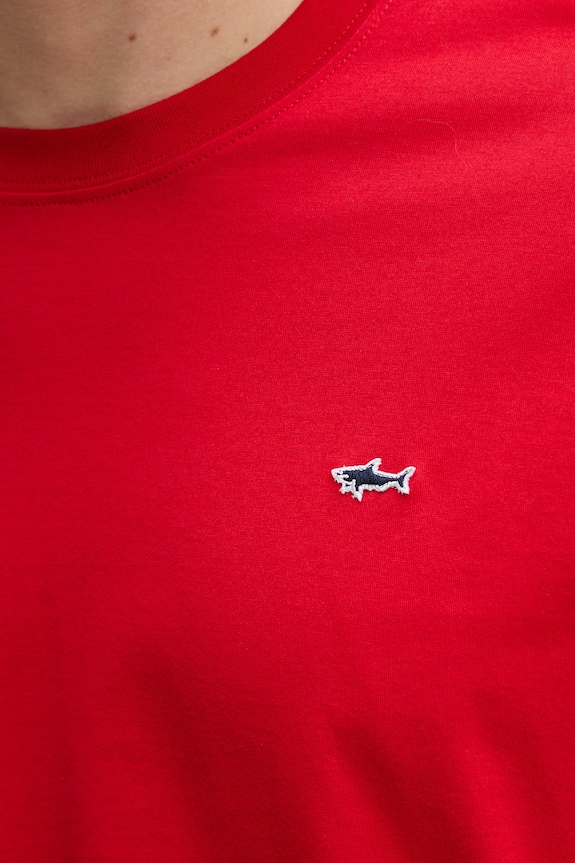 Βαμβακερό μπλουζάκι Paul&Shark Knitwear 99311005 κόκκινο