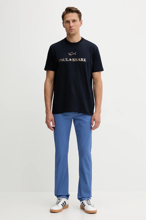 Paul&Shark t-shirt in cotone Knitwear 99311007 blu navy SS26