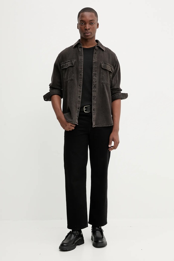 Βαμβακερό μπλουζάκι Rag & Bone RF3825FT2GM μαύρο AW25