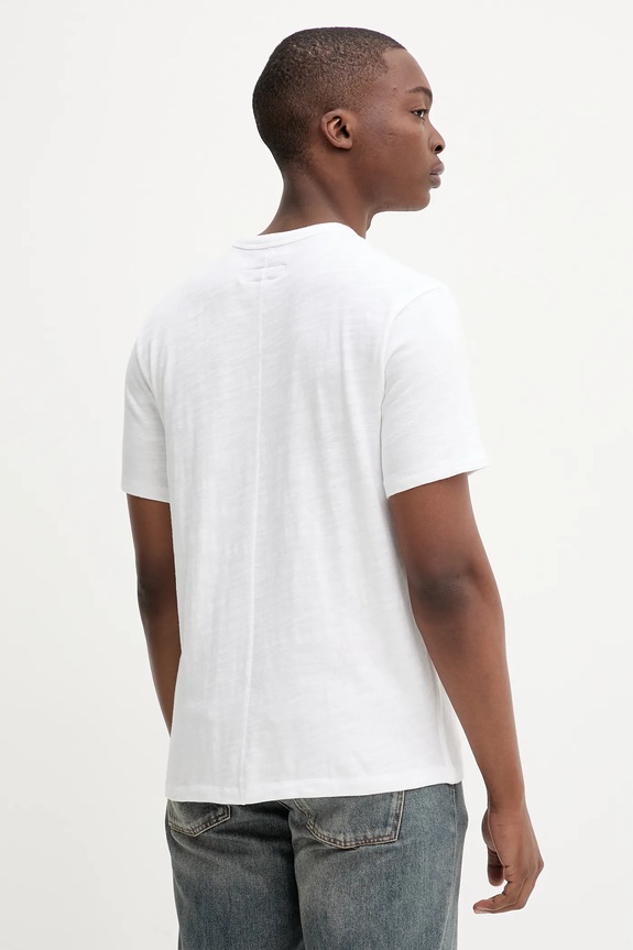 Odzież rag & bone T-shirt męski bawełniany RF4625FT2GM biały