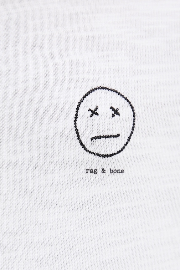 rag & bone T-shirt męski bawełniany RF4625FT2GM biały