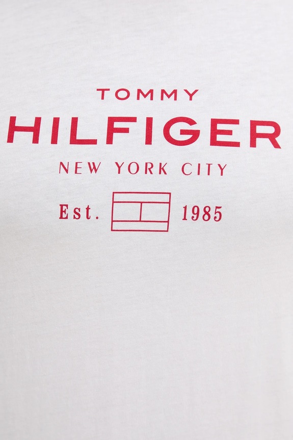 Bavlnené tričko Tommy Hilfiger MW0MW40002 biela