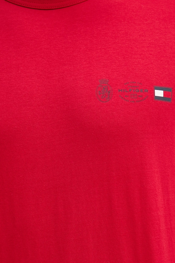 Bombažna kratka majica Tommy Hilfiger MW0MW40011 rdeča