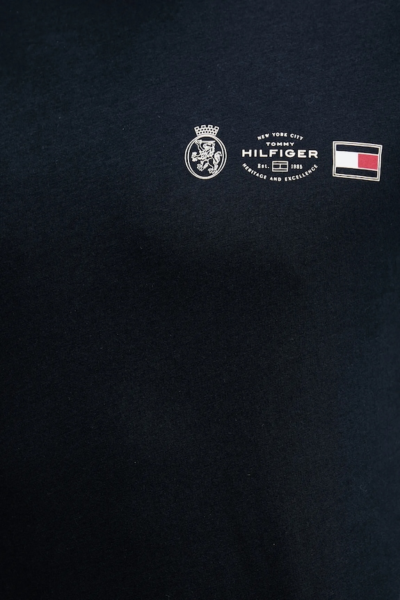 Tommy Hilfiger t-shirt bawełniany MW0MW40011 granatowy