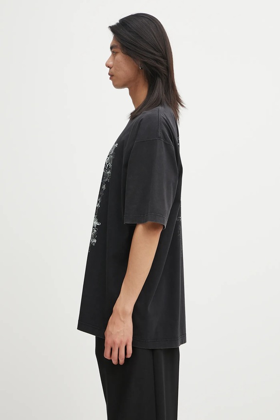 VETEMENTS tricou din bumbac Cof Butterfly Oversized UCF76TR800B negru AW25