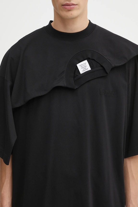 Pamučna majica VETEMENTS Double Layered UH76TR400B crna