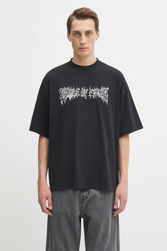 VETEMENTS cotton t-shirt Cof Logo Regular cotton black UCF76TR100B
