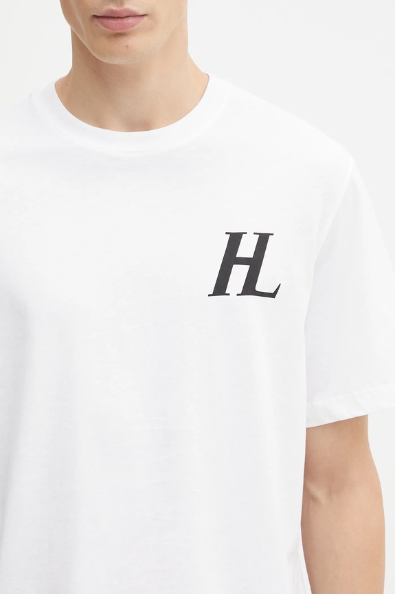 Памучна тениска Helmut Lang бял P04HM507
