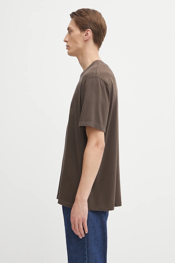 Bavlnené tričko Helmut Lang P05HM501 hnedá AW25