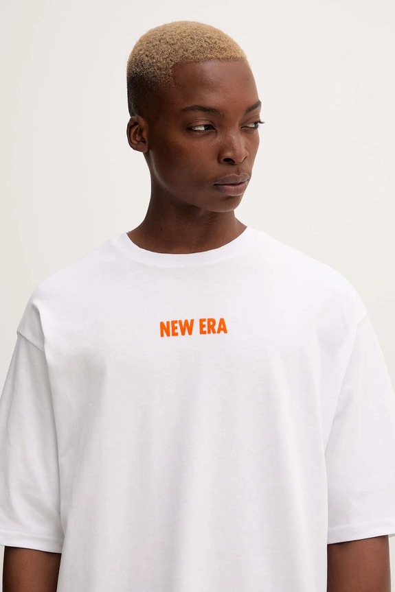 Bavlnené tričko New Era biela 60684381