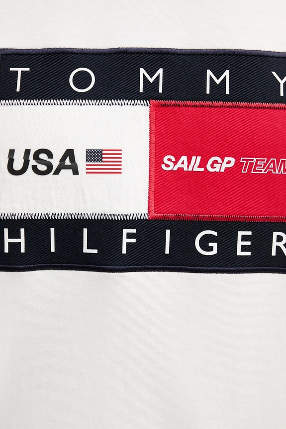 Βαμβακερό μπλουζάκι Tommy Hilfiger x SAIL GP MW0MW41419 λευκό