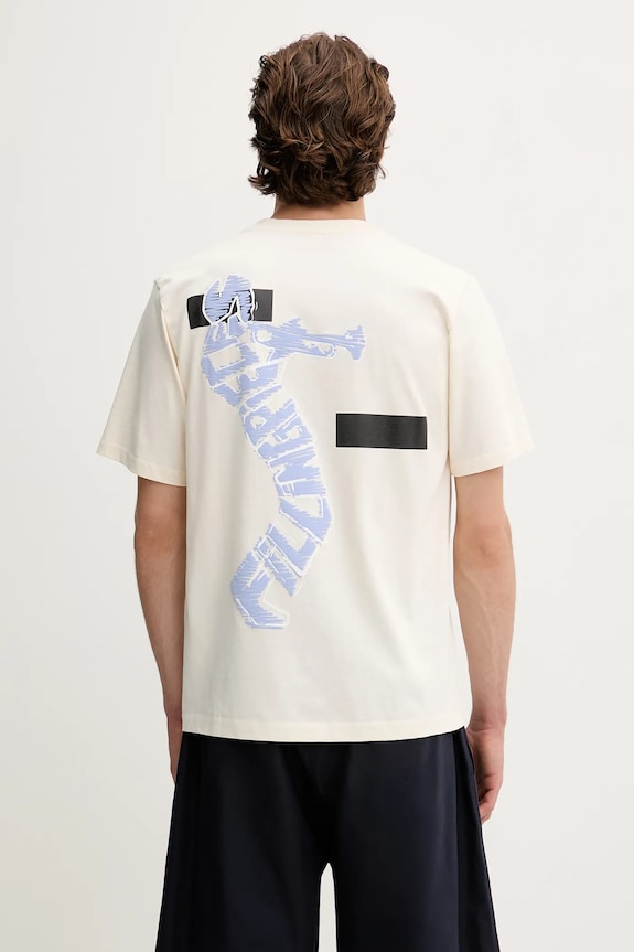Filling Pieces tricou din bumbac Trumpeteer print bej 422520500237