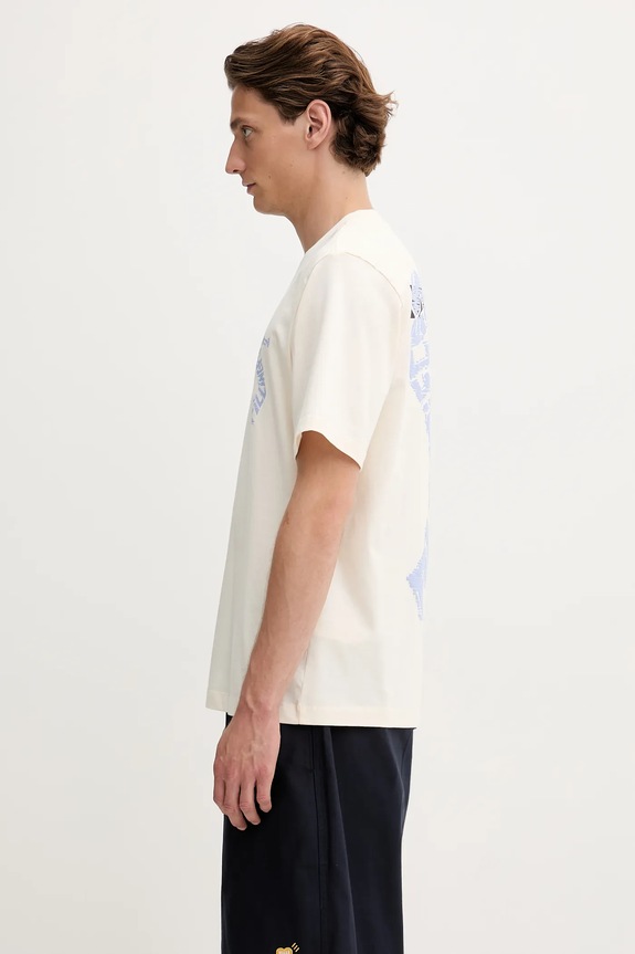 Bavlnené tričko Filling Pieces Trumpeteer 422520500237 béžová AW25