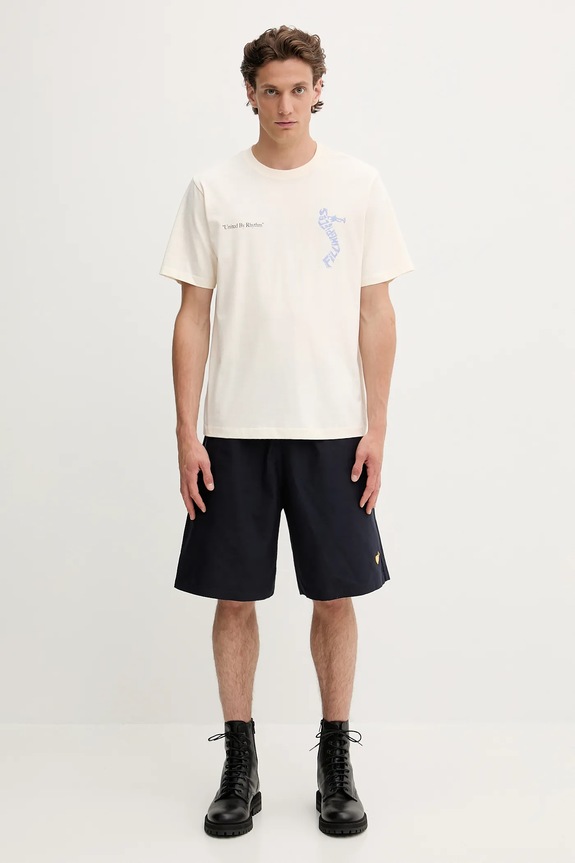Bavlnené tričko Filling Pieces Trumpeteer 422520500237 béžová