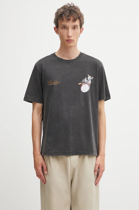 Odzież Filling Pieces t-shirt bawełniany Band 422520500238 szary