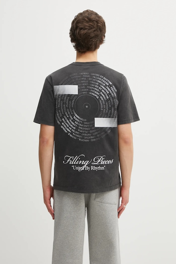Filling Pieces tricou din bumbac Vinyl print gri 422520500240