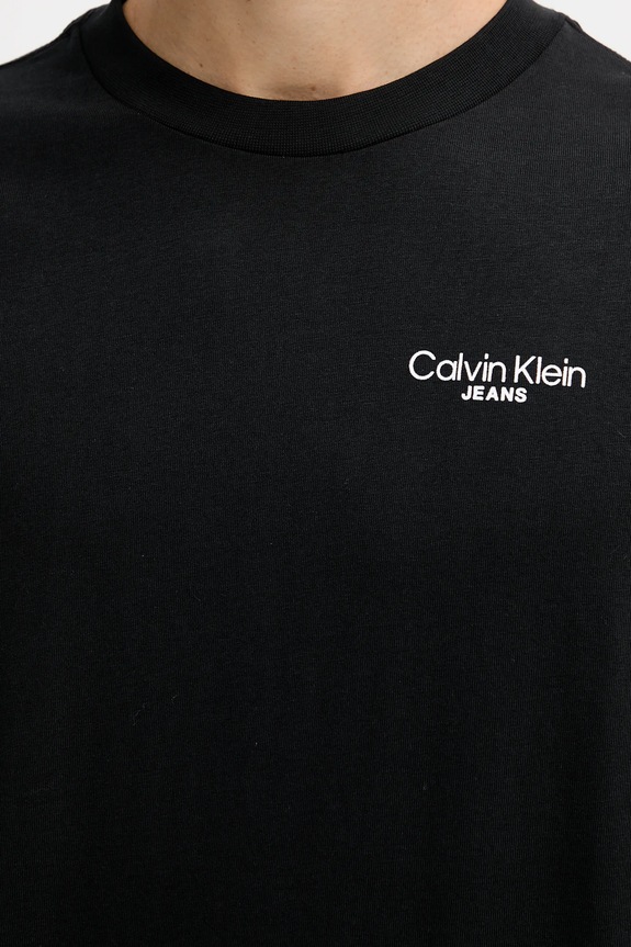 Bombažna kratka majica Calvin Klein Jeans LV04RD825G črna
