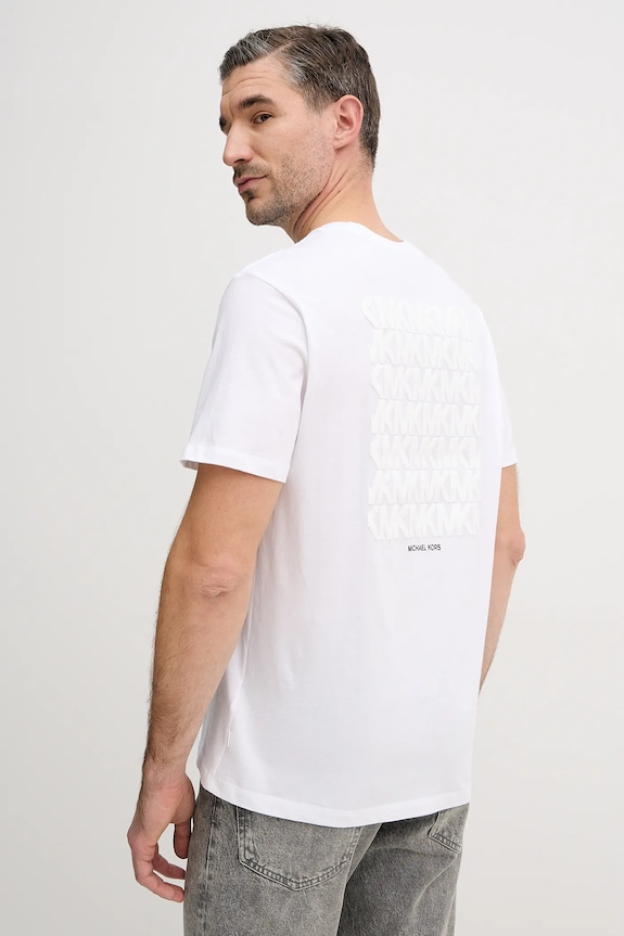 Michael Kors t-shirt bawełniany regular biały CF552PXFV4