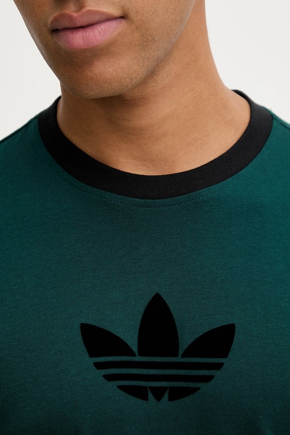 Pamučna majica adidas Originals Adicolor loose 2000s JX1513 zelena