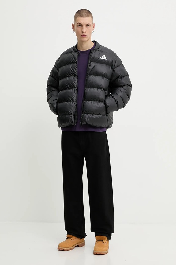 adidas t-shirt bawełniany Essentials JX5670 fioletowy AW25
