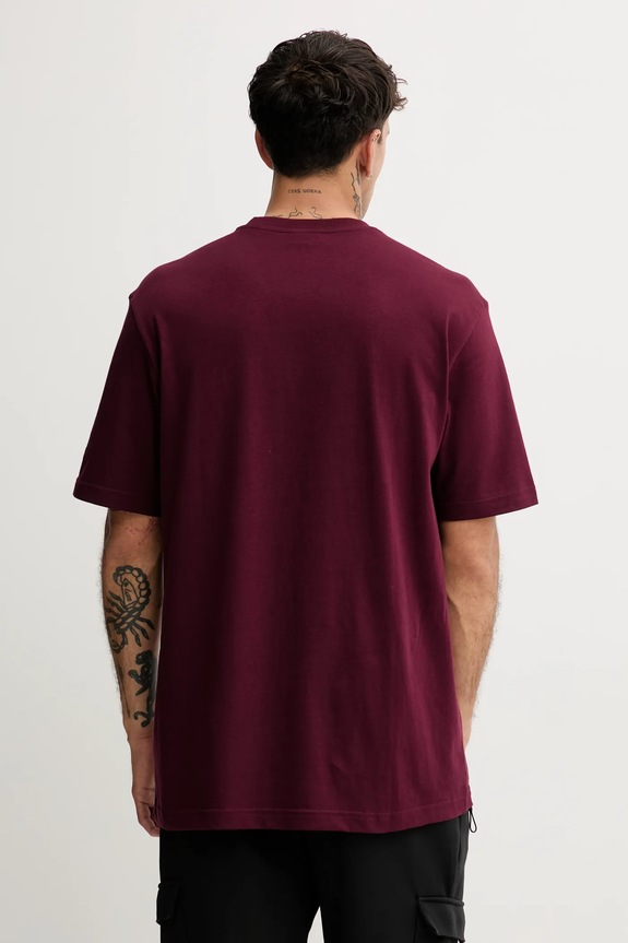 Ruházat adidas Originals pamut póló Varsity JX8175 burgundia