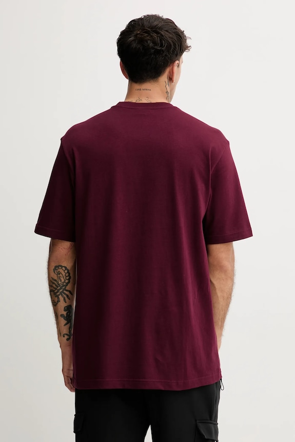 Ruházat adidas Originals pamut póló Varsity JX8175 burgundia