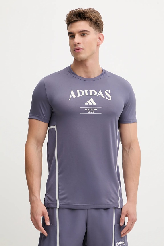 Μπλουζάκι προπόνησης adidas Performance D4T Heritage στάμπα μωβ KA5289
