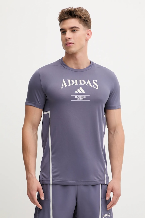 Μπλουζάκι προπόνησης adidas Performance D4T Heritage στάμπα μωβ KA5289