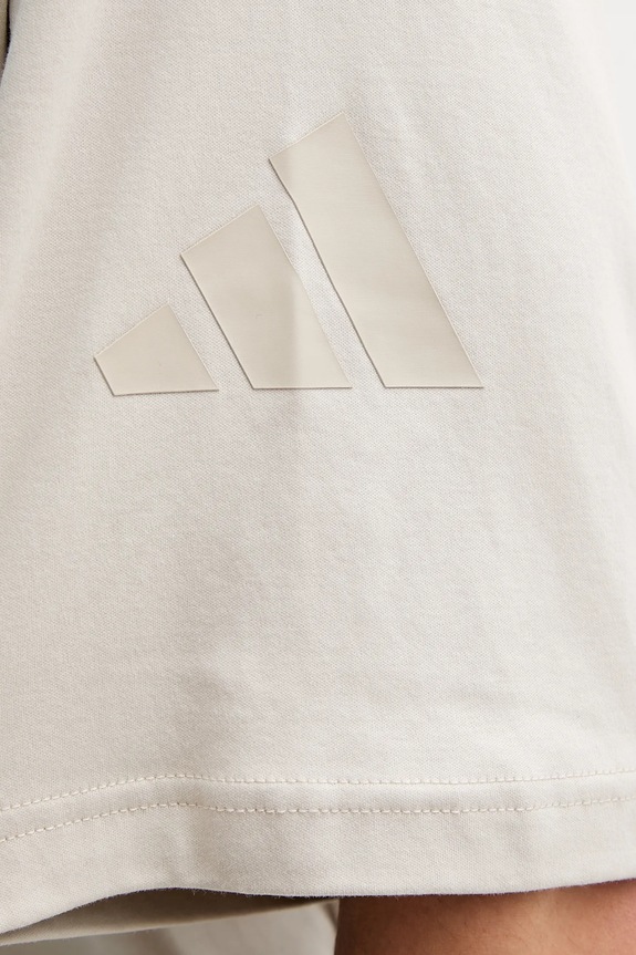 adidas t-shirt bawełniany Soft Lux KB6778 beżowy