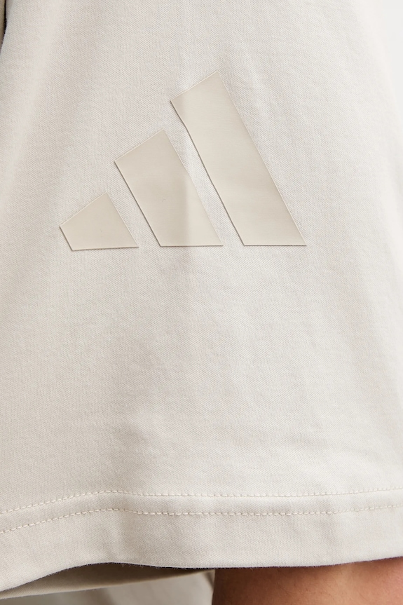 adidas t-shirt bawełniany Soft Lux KB6778 beżowy