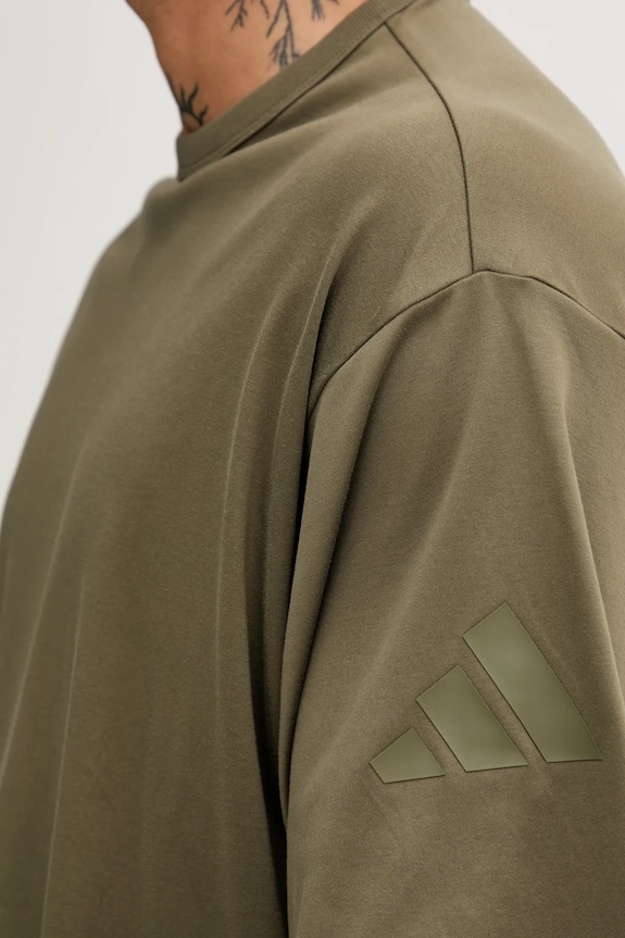Βαμβακερό μπλουζάκι adidas Soft Lux KB8094 πράσινο