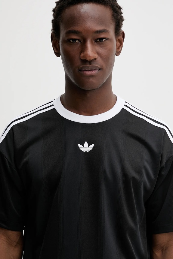 Majica kratkih rukava adidas Originals Jacquard Jersey crna JW5876